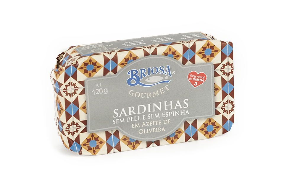 Sardinha sem Pele e sem Espinha em Azeite - Briosa - Mercado das Conservas